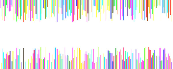 Banner background template design - horizontal vector graphic from vertical rounded stripes on white background