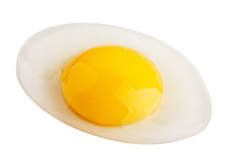 Quail egg is isolated on a white background