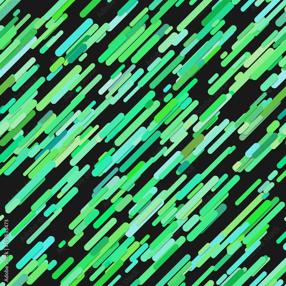 Poster color abstract random diagonal stripe pattern background - vector graphic design from green lines on