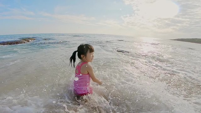 cute girl on the beach