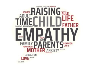 EMPATHY - image with words associated with the topic RAISING CHILDREN, word, image, illustration