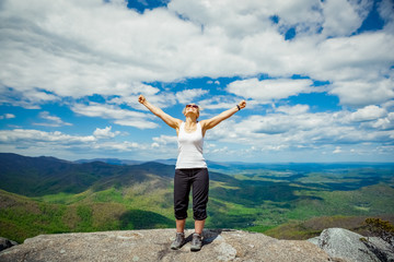 Woman Hking in Shenandoah National Park