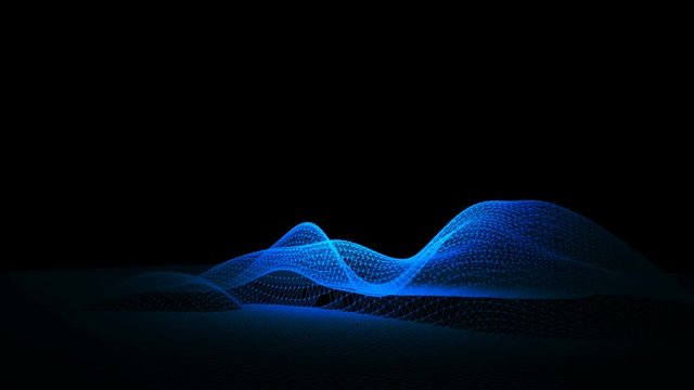 Blue Loopable Abstract Triangular Waves