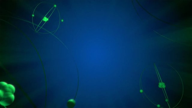 Looping animation of atoms. (Lithium, the element with 3 protons and 3 neutrons inside the nucleus and 3 electrons orbiting around.) Quantum physics is the science of atoms and sub-atomic particles.