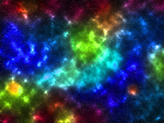 cosmic nebula starry sky colorful illustration