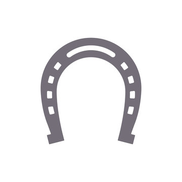 recommend clip art: Horseshoe vector silhouette, isolated.