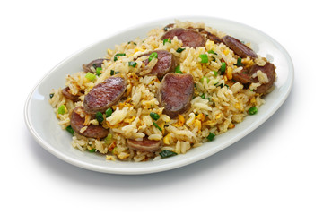 chinese sausage fried rice, xiang chang chao fan