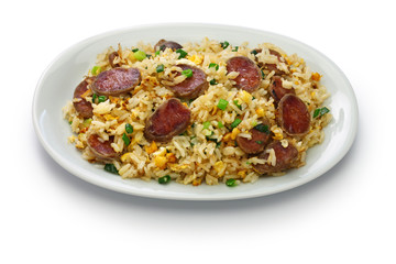 chinese sausage fried rice, xiang chang chao fan