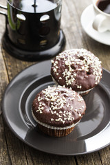 Tasty chocolate muffins.