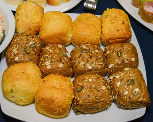 Mixed buns on table