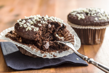 Tasty chocolate muffins.