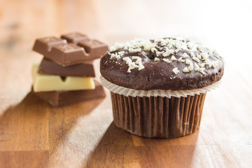 Tasty chocolate muffins.