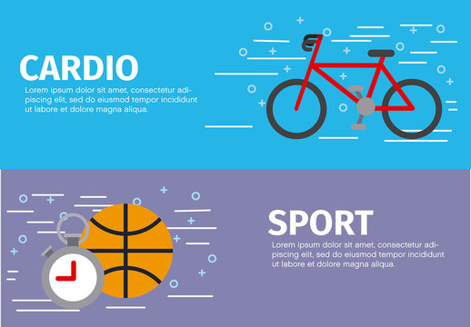 Blue Purple and Dark Sports Health Infographic Template