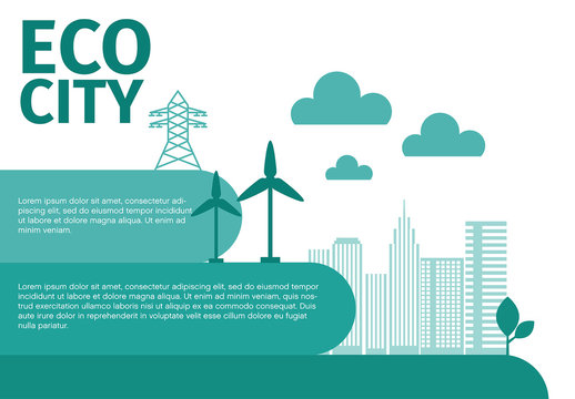 Green Urban Renewable Energy Bicycle Environment Infographic Template