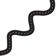 Fototapeta premium curved empty road- vector illustration