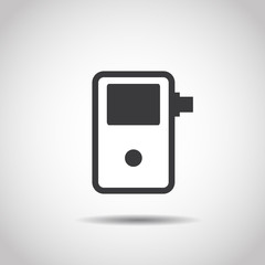 Breathalyzer image on a gray background. Line design
