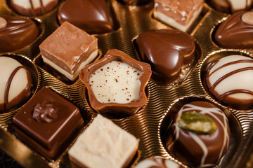 chocolates dark, and milk chocolate, variety of Chocolate Truffle