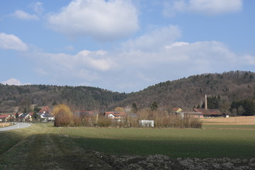 Feld, Acker, Frühling, März, Scholle, Landwirtschaft, Bauer, Feldweg, Weg, Furche, Himmel, Natur,...