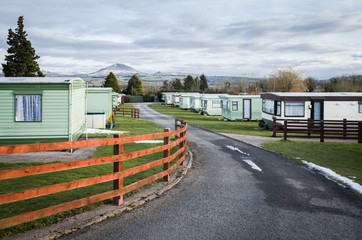 static caravan on a site in wales
