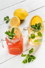 summer drink on white