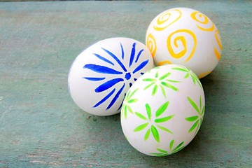 Easter egg with art design stock photo