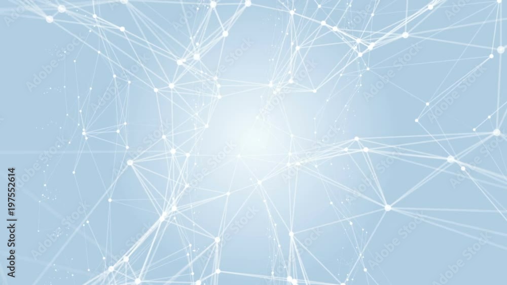 Aufkleber transforming structure of points, lines and triangles. the points are connected and disconnected. li