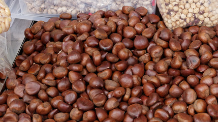 roasted chestnut ina medieval village