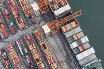 aerial view of the sea ship