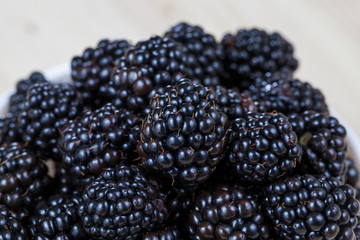 black fresh blackberries