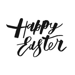 Fototapeta premium Happy Easter text lettering calligraphy black