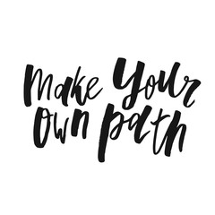 Make your own path text lettering calligraphy black