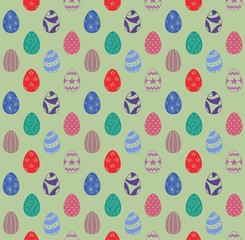 Seamless pattern of Easter eggs vector illustration