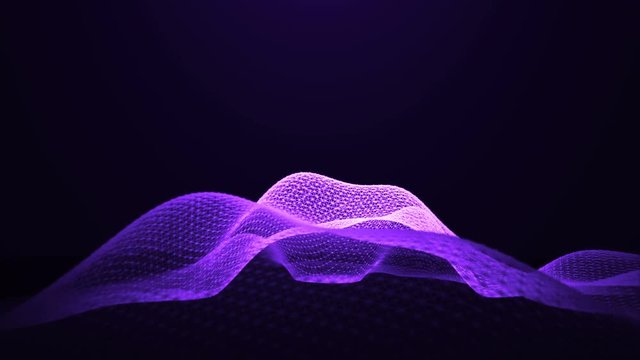 Purple Shine Loopable Abstract Triangular Waves Rotation