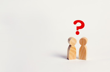 two people are looking for an answer to a question, consultation, discussion, discussion. family...