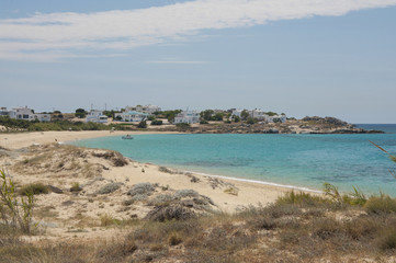 Fototapeta na wymiar Mikri Vigla beach at Naxos island in Greece