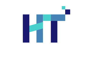 HT Digital Ribbon Letter Logo 