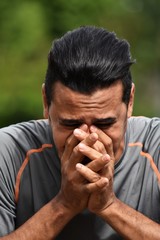Hopeless Colombian Male Athlete