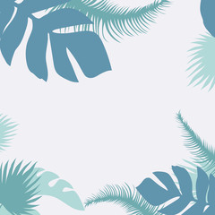 Fototapeta na wymiar Tropical leaf vector background