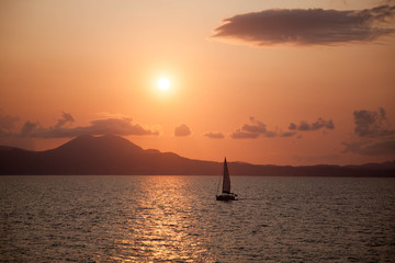 Pastel Sunset Over Greece