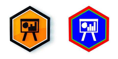 Ikona sześciobok 3D sześciokąt © vempireart