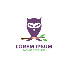 owl logo. vector illustration. unique