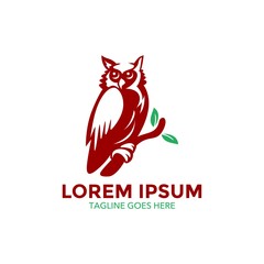 owl logo. vector illustration. unique
