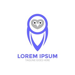 owl logo. vector illustration. unique