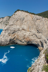 Fototapeta na wymiar Seascape with Rocks near Porto Katsiki Beach, Lefkada, Ionian Islands, Greece