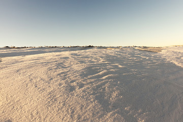 snow and land