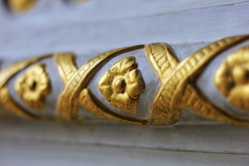 golden ornament wall in a palace