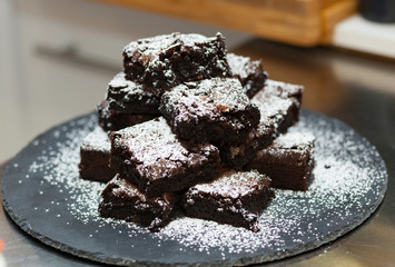 Homemade Delicious Chocolate Brownies.