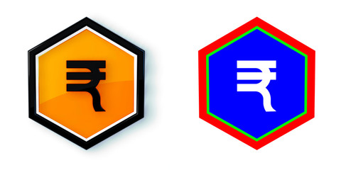 Ikona sześciobok 3D sześciokąt