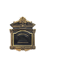 Vintage mail box isolated on white background