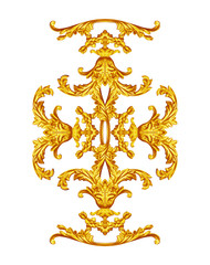 Fototapeta premium Ornament elements, vintage gold floral designs